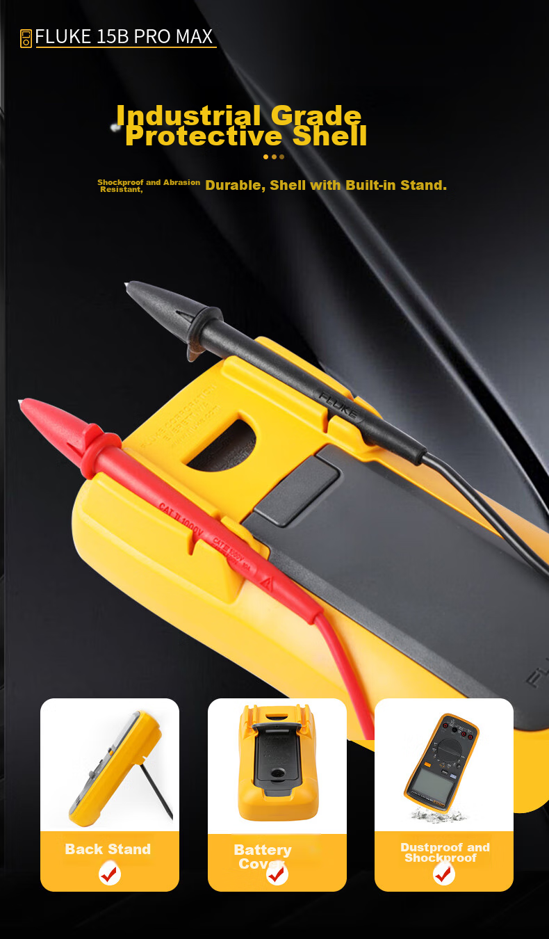 FLUKE F15B PRO MAX Digital Multimeter, Handheld Multi-Function Meter, Ammeter, Instrument F15B+ 10