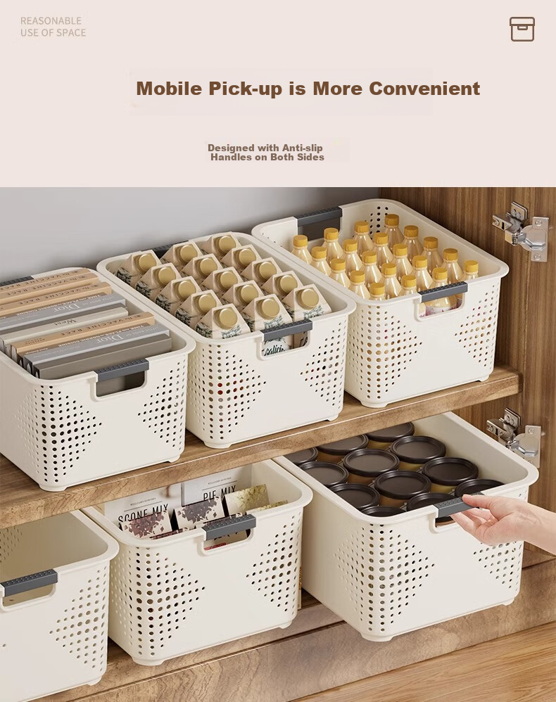 Jiadu Desktop Storage Box, Snack And Toy Organizer, Household Plastic Container, Kitchen Storage Basket, Miscellaneous Item Storage Bi 5