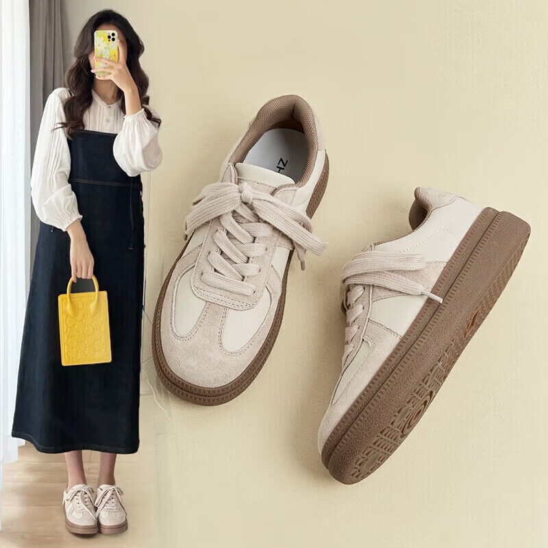 ZHR Dexun Women's Retro Casual Shoes, Breathable Sports Running Shoes for Women, CX10 Beige (All Seasons), Size 37