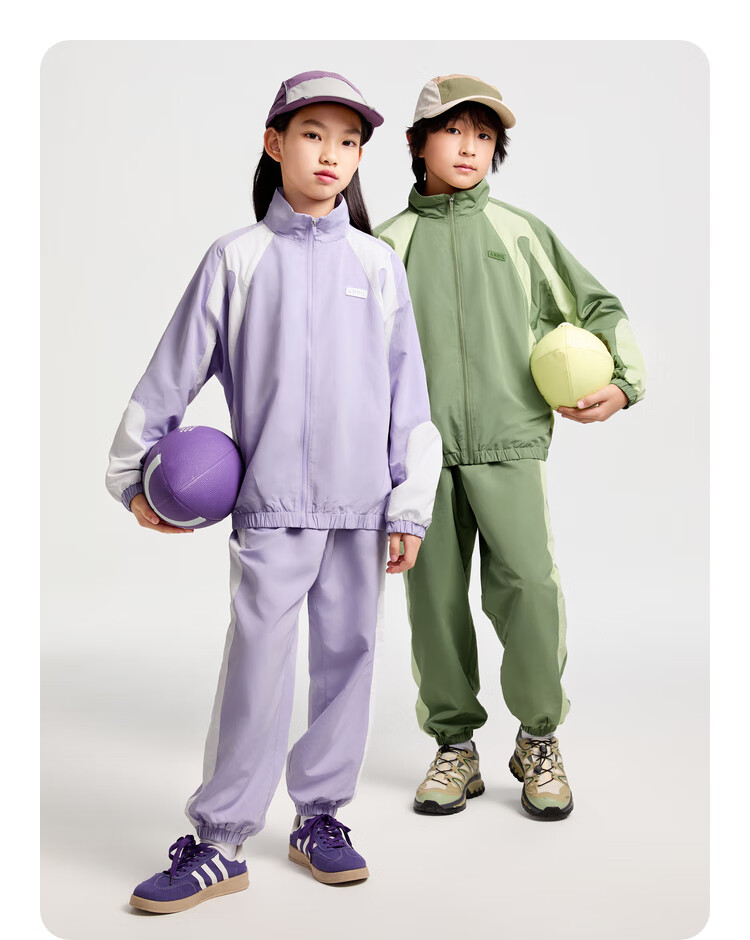 Annil Children's Clothing Jacket Set for Boys And Girls, Spring 2025 New Style, Star And Moon Purple, Size 130 3