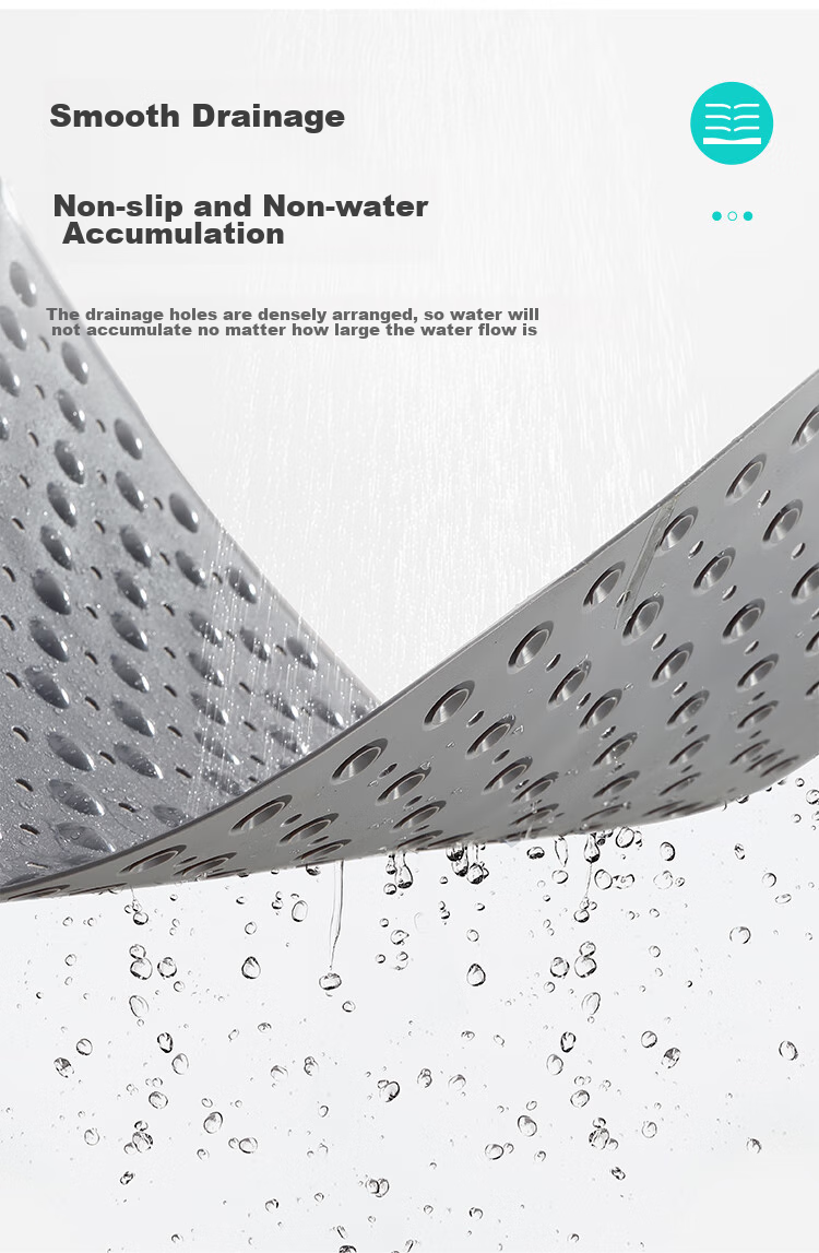Dajiang PVC Bathroom Non-Slip Mat, Shower Room Toilet Bathing Anti-Fall Fan-Shaped Floor Mat for Elderly, 70x70cm 7