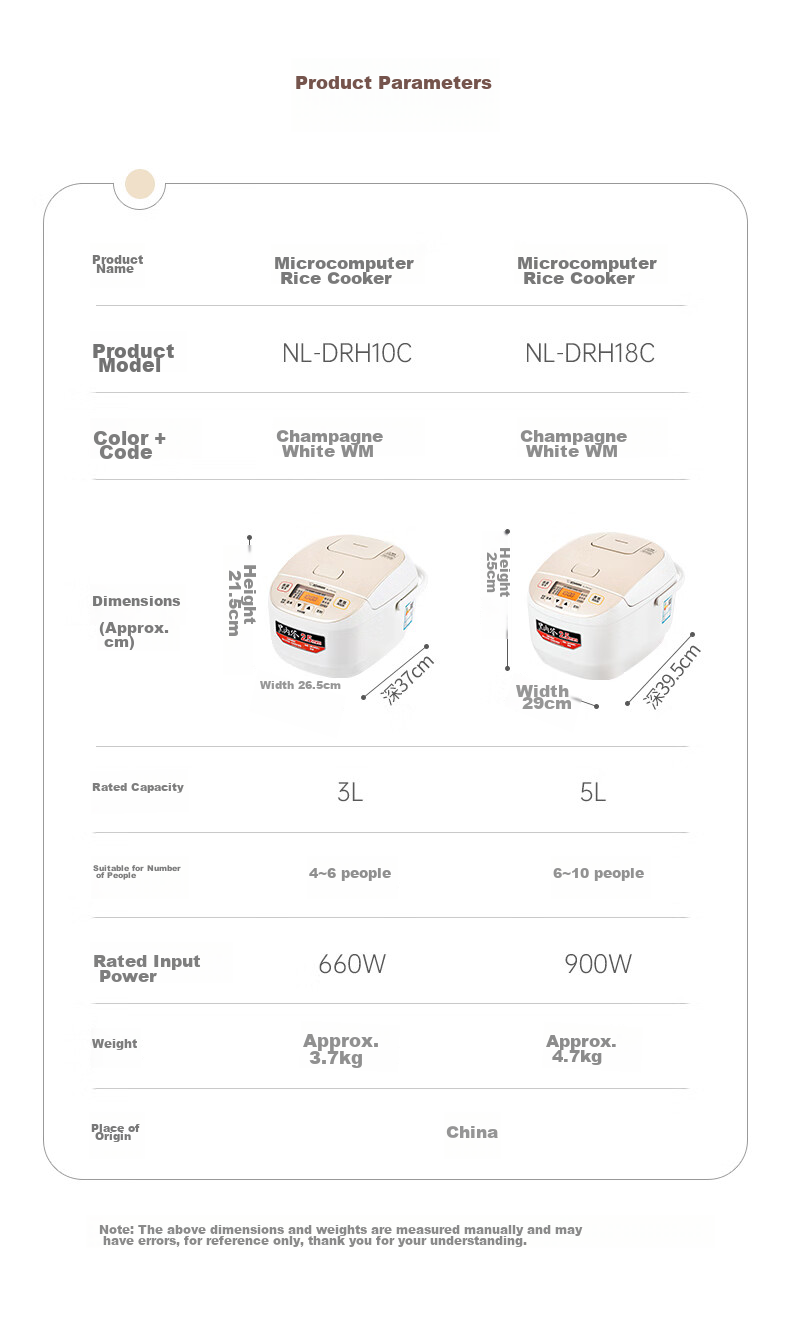 ZO JIRUSHI Rice Cooker, Multifunctional, Microcomputer-Controlled Smart Rice Cooker, Programmable Rice Cooker, 5L NL-DRH18C (Serves 4-5 People) 12