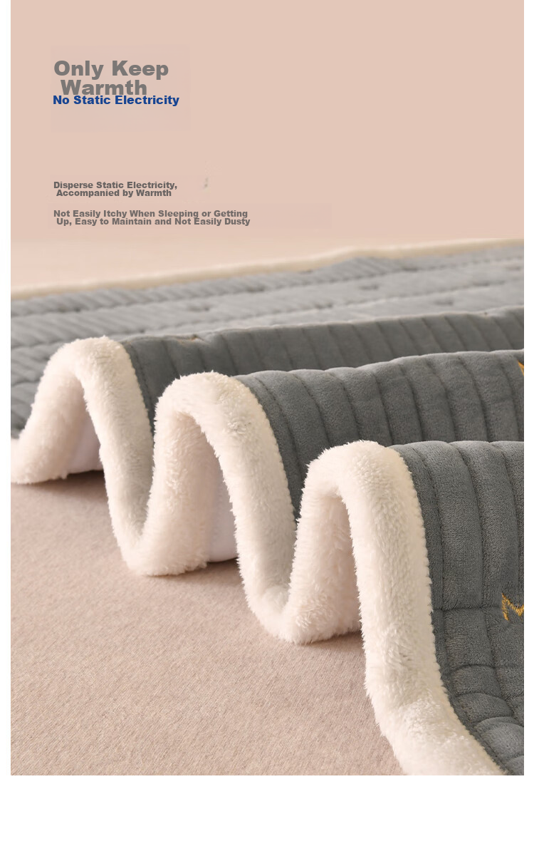 MLILY Mattress 1.8m x 2m Dual-Sided Single Mattress Pad with Warm Plush Cloud-Like Support 6