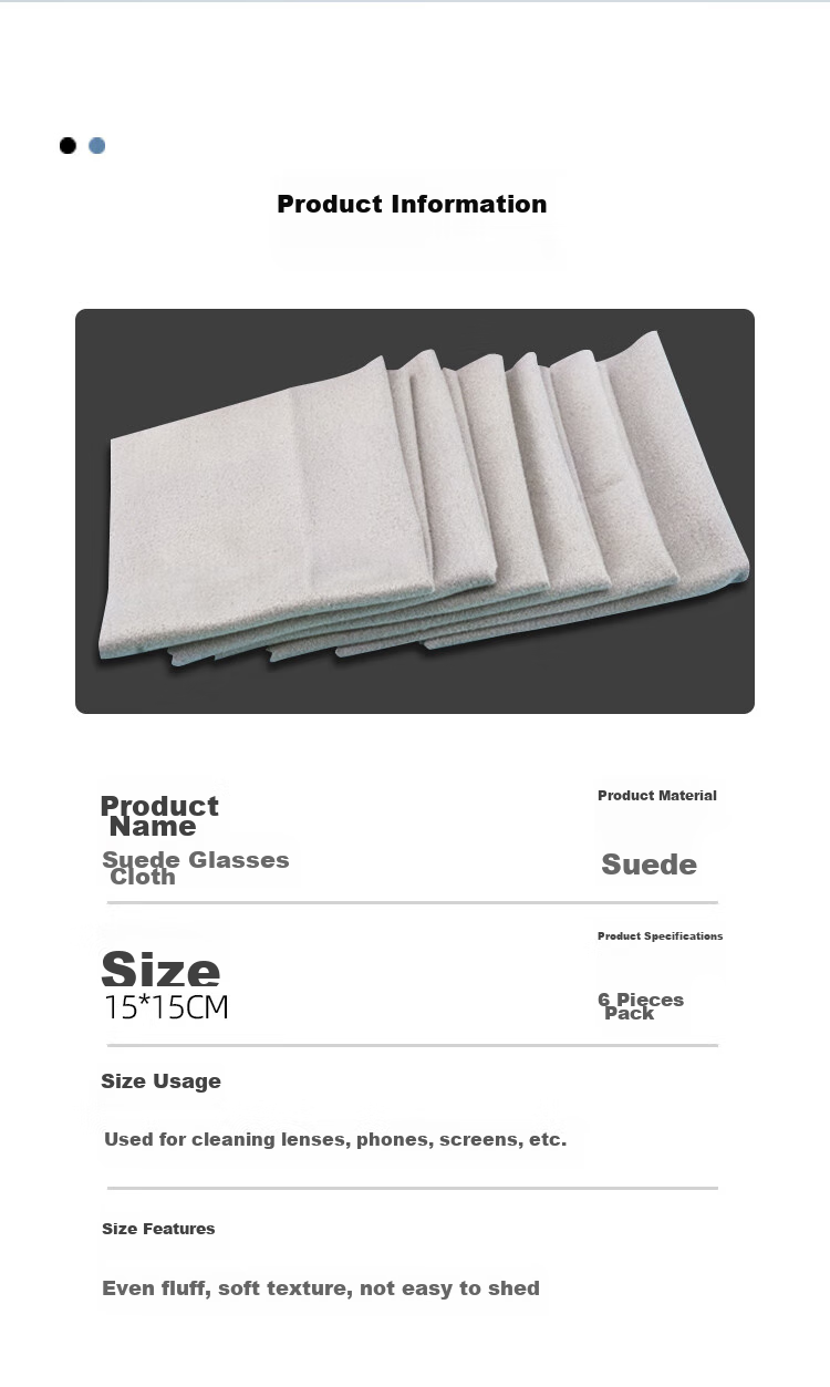 Gameking High-Quality Professional Cleaning Suede Eyeglass Cloth, Gentle on Lenses, for Phone And Camera Screens, 10-Pack 8