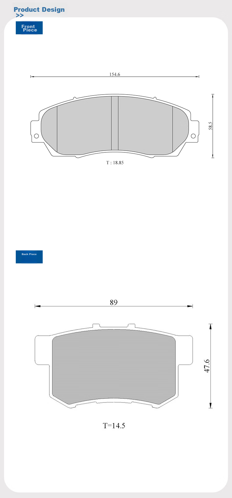 BOSCH Brake Pads Front And Rear for Great Wall Haval H6/Haval H6/M6/H6 Sport Edition Fengshen AX7 AB1591+AB3491 3