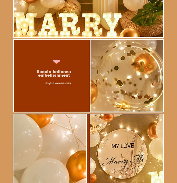 Abaoli KT Board Proposal Setup, Indoor And Outdoor Valentine's Day Birthday Party Balloon Supplies, Confession Hotel Room Decorations, Props 8