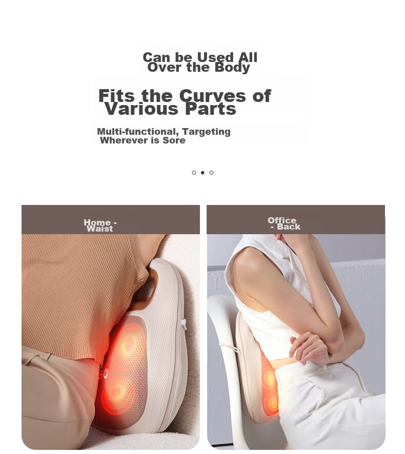 Breo Back2pro Waist Massager Back Cushion Seat Integrated Waist Back Hip Moxibustion Heat Massage Kneading Massager Sun Yingsha Edition Women's Day Gift 11