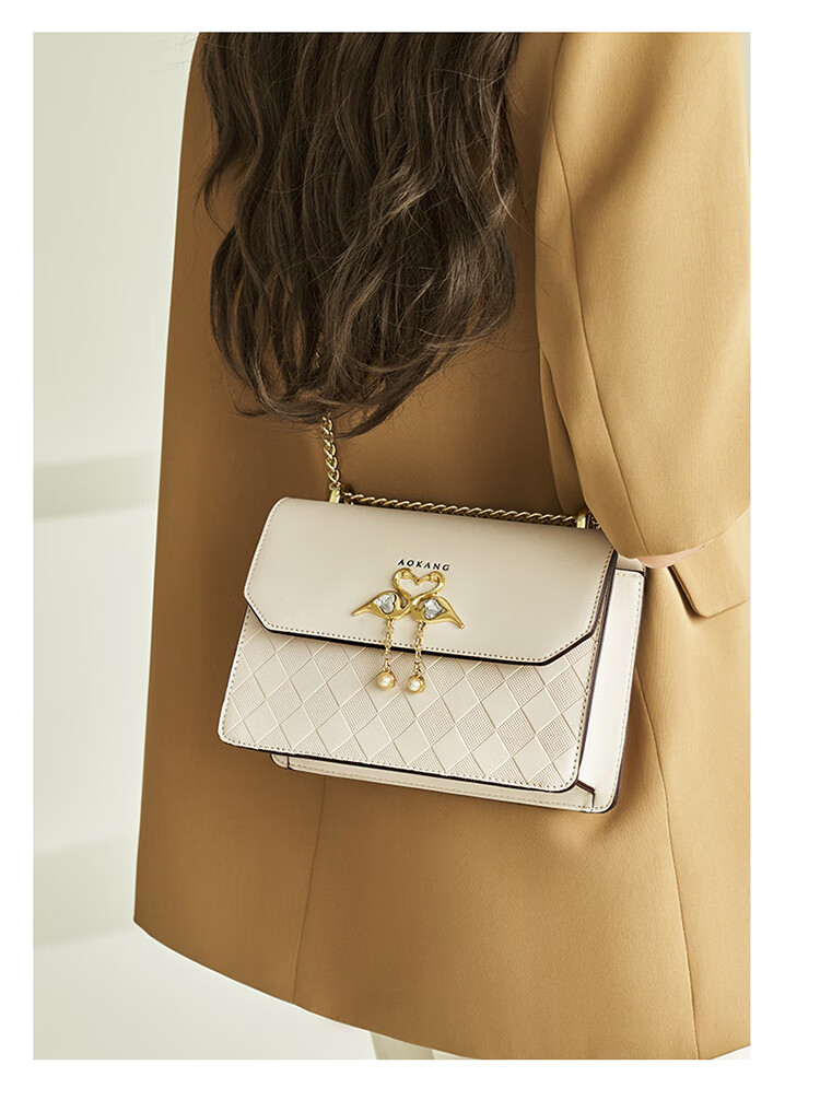 Aokang Women's Handbag, 2026 New Trendy Cowhide Small Square Bag, Light Luxury Crossbody Shoulder Bag, Birthday Mother's Day Gift for Girlfriend Or Wife 10