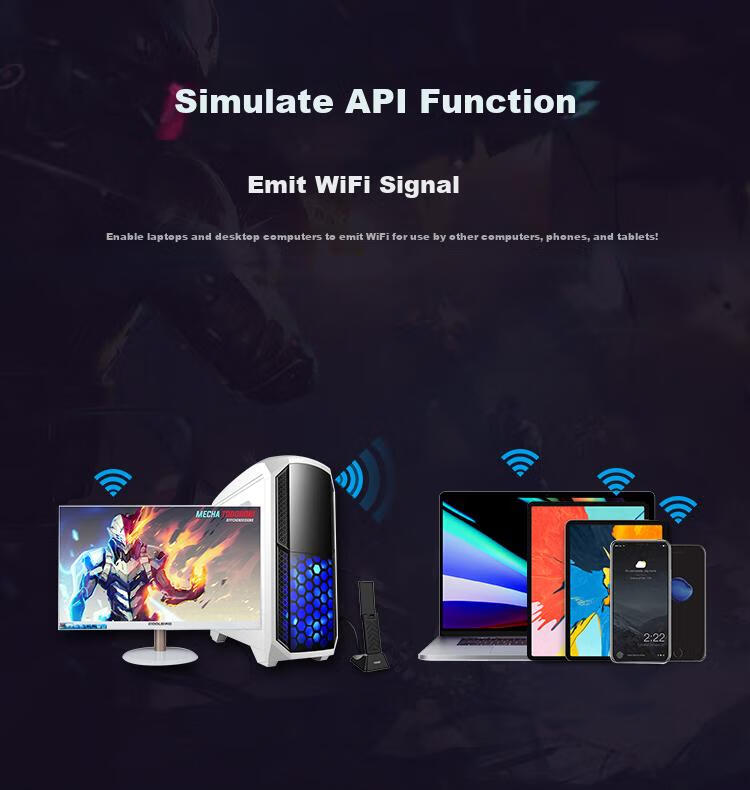 EDUP 1900Mbps High-Power Gaming USB3.0 Dual-Band Wireless Network Adapter - Night Eagle Signal Booster Desktop Computer Laptop WIFI Receiver EP-AC1675 12