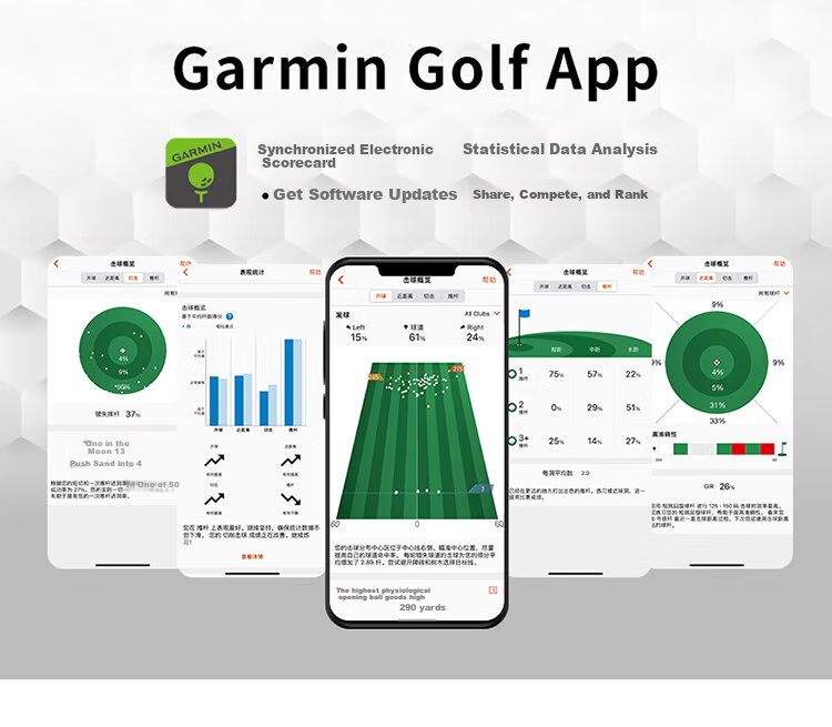 GARMIN Approach S70 Moon Rock Gray (42mm) Golf Gift Box Set, Blood Oxygen Running Outdoor Sports Watch 17