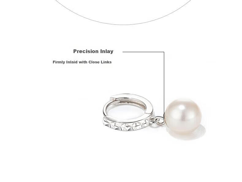 Qlady 925 Silver Freshwater Pearl Earrings for Women, Luxury Silver Jewelry Pearl Earrings Studs Clasp, Birthday Gift for Mom Or Wife 6