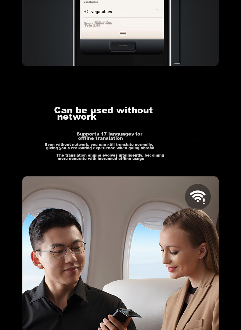 IFLYTEK Dual-Screen Translation Device, Multi-Language Offline Translator, Real-Time Translation Pen for Subtitles And Oral Communication While Traveling Abroad 8