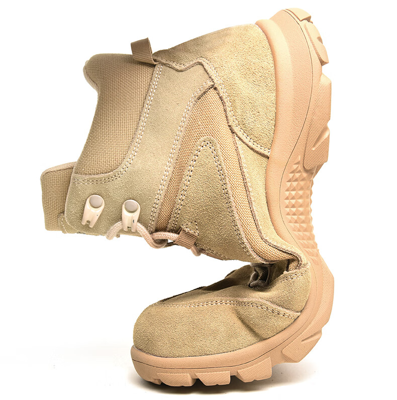3515 Qiangren Outdoor Boots for Men, Spring And Autumn Combat Boots, Breathable Training Boots, Non-Slip Wear-Resistant Work Boots, Sand Color, Size 39 17