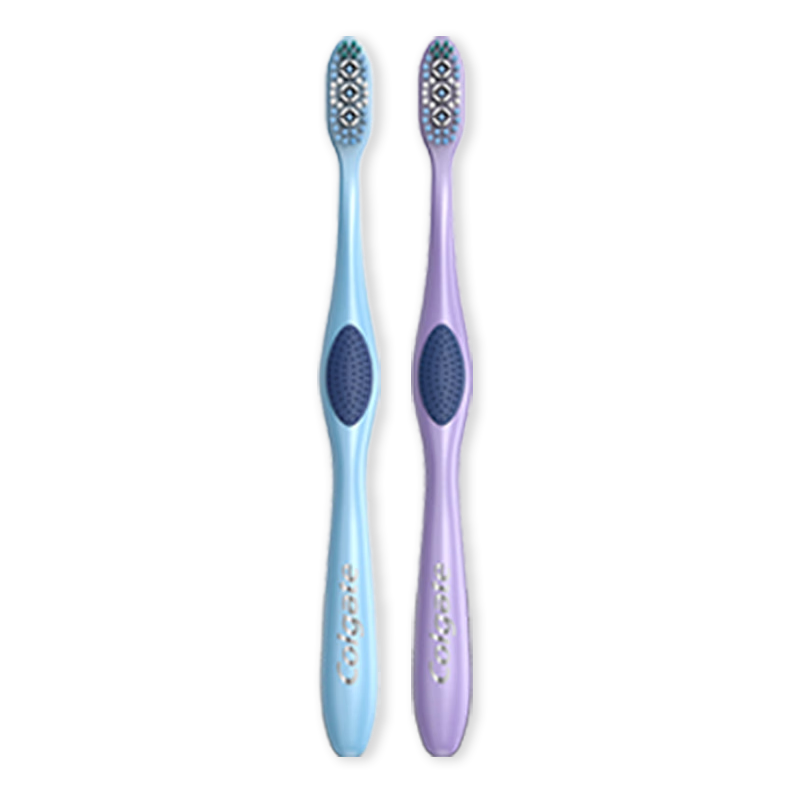 Colgate 360° Comprehensive Oral Cleaning Adult Toothbrush *2, Tongue Coating Brush, Deep Cleaning, Random Color