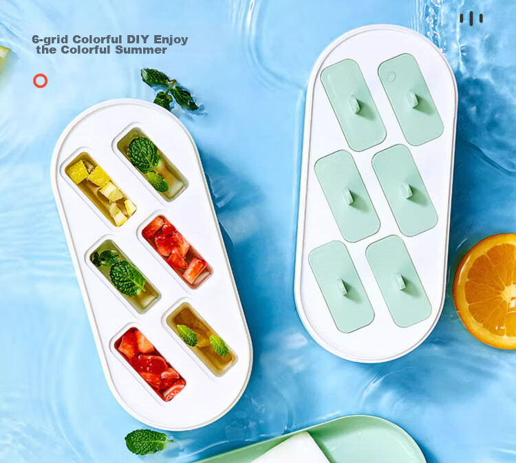 Dipple Homemade Ice Pop Molds Food-Grade Popsicle Molds DIY Household Ice Lolly Molds Automatic Demolding Six-Pack 10