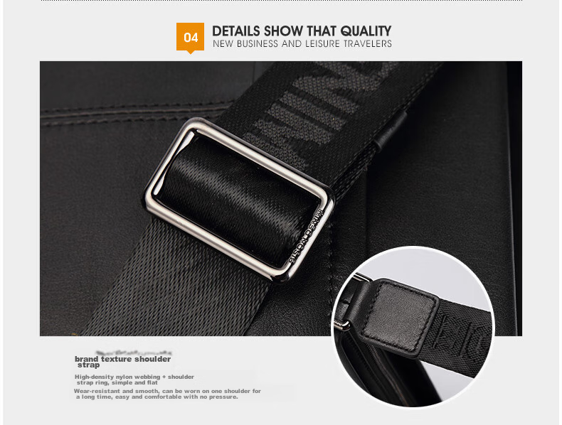Meizhouyeniou Shoulder Bag, Men's Crossbody Bag, Casual Genuine Leather Men's Bag N2357-1B Black, Birthday Gift for Boyfriend 32