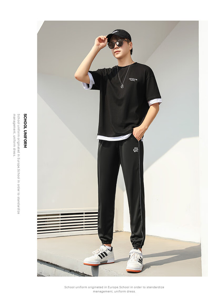 LangSha Ice Silk Quick-Dry Pants for Men And Women, Summer Breathable Cool-Feeling Sun Protection Trousers, Sports Running Fitness Reflective Striped Casual Pants 17