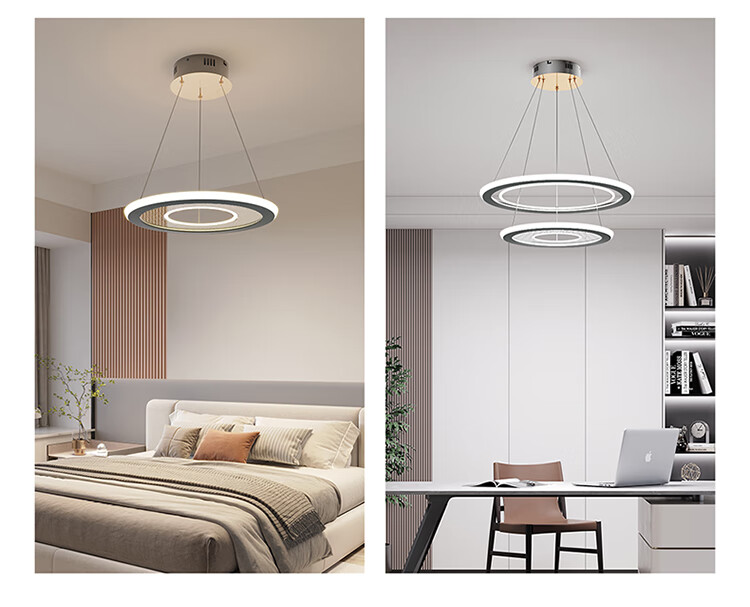 OPPLE Modern Minimalist Light Guide Panel Dining Room Lamp High Brightness Multi-Ring Pendant Light High CRI Single Ring Smart Control 2
