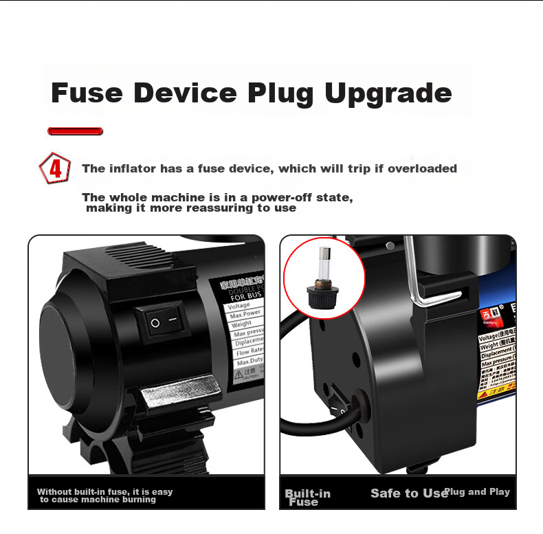 Jumu Home And Car Air Pump Electric Bicycle Basketball Inflator New Energy Vehicle Tire Inflation Pump 220v 6