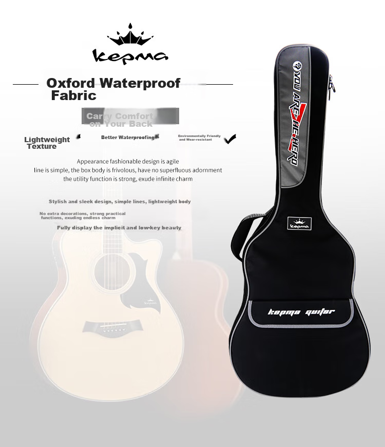 KEPMA KEPMA KB01 Kamaka Guitar Case, Thickened Foam Waterproof Instrument Bag, 40/41 Inch Handheld And Shoulder Backpack 2