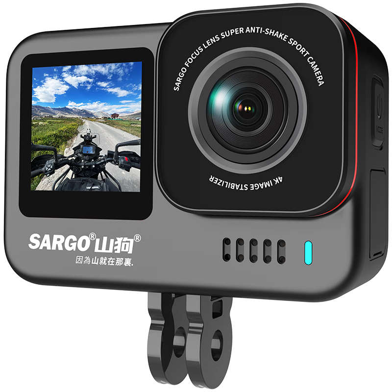 ShanGou A7 Sports Camera 4K HD Motorcycle Dash Cam Bicycle Helmet Vlog Riding Fishing Waterproof Outdoor Mini Camera 128GB