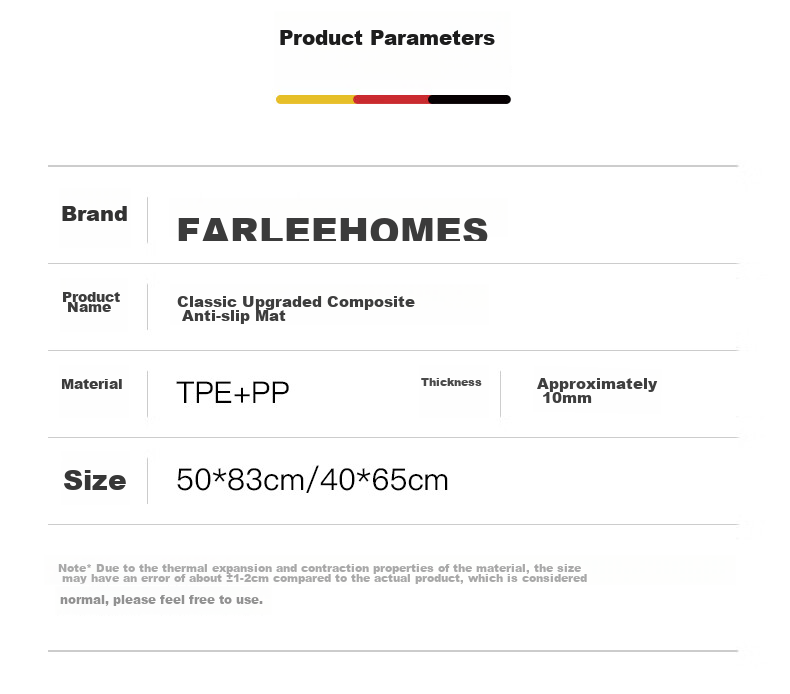 FARLEEHOMES Bathroom Non-Slip Mat, Toilet Anti-Fall Foot Pad, Shower Room Non-Slip Floor Mat, Water Barrier Splicing 16