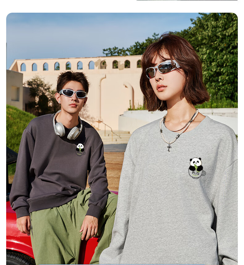 Baleno Ins Style Heavyweight Hoodie Men Autumn White Simple Loose Fit Large Size Crewneck Pullover Basic Trendy Sweatshirt 7