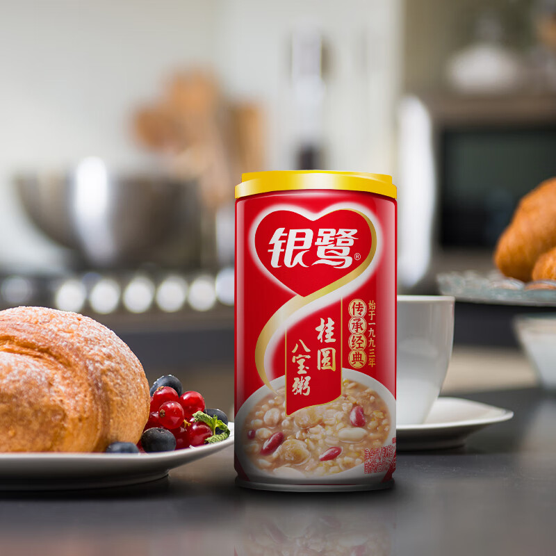 银鹭【节日礼盒】速食粥方便早餐即食桂圆八宝粥360g*12罐代餐送礼