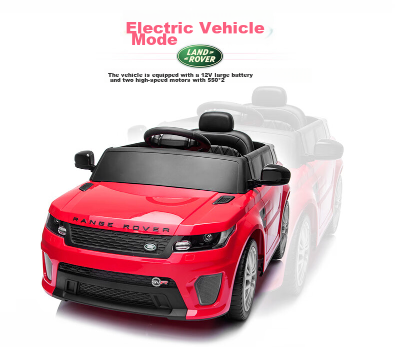 CHILOKBO Children's Electric Car, Four-Wheel Dual Drive Remote Control Vehicle, Can Be Pushed by Hand, Suitable for Taking Children Out, Child's Ride-On Car, Gift, Red 6