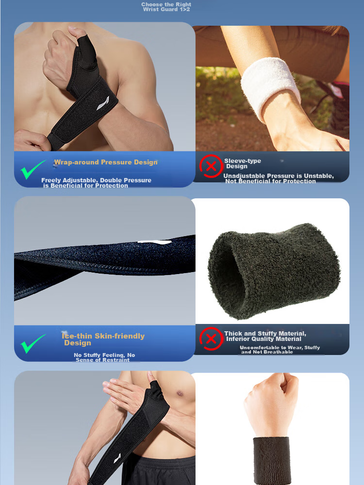 Li-Ning Wrist Guard for Men And Women, Sprain Wrist Tendonitis Pain Protection Sleeve Sports F Single Pack (Composite Fabric) 6
