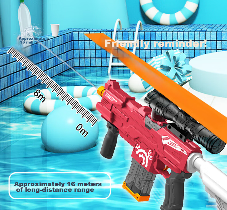 SODEEP Water Gun Toy for Boys And Girls, Pull-Type Water Blaster, Squirt Gun, Spray And Suction, Water Fight Toy, Birthday Gift for Ages 3-6 8