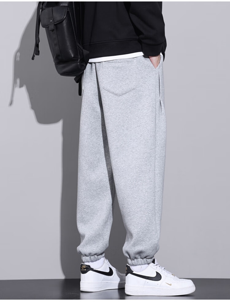 I'M DAVID Men's Casual Loose Fit Sports Pants Korean Style Heavyweight Fashion Jogger Pants Simple Versatile Trousers for Men 9