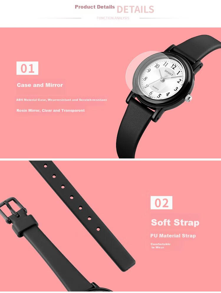 SKMEI Student Watch Quartz Analog Time-Only Exam Watch for Middle and High School Students Model 2532 10