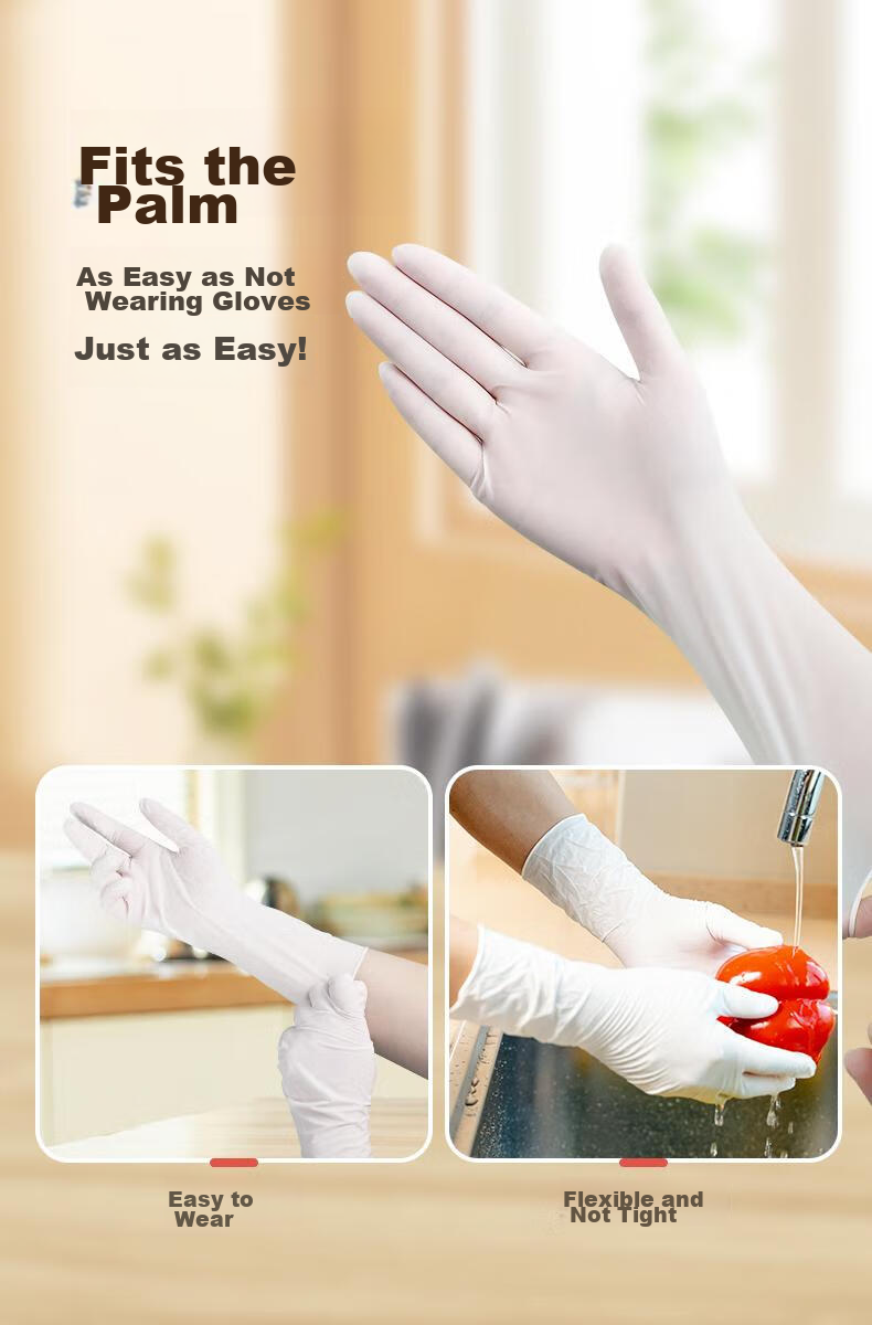 Dingqing Disposable Nitrile Gloves, Food-Grade, for Household Cleaning And Labor Protection, Dishwashing Rubber Gloves, 100 Pieces/box 4
