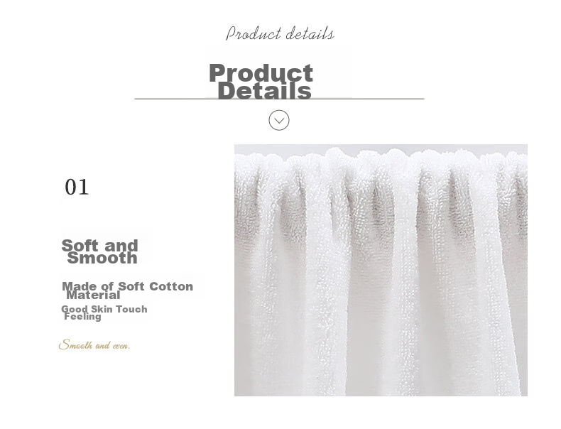 Grace Bath Towel, Class A Antibacterial Pure Cotton, Thickened Five-Star Hotel Towel, Absorbent And Quick-Drying, for Men And Women, 140*70 Cm, White 5