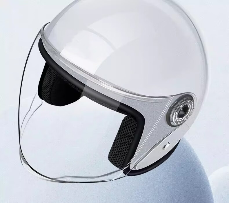 BAOHU 3C Certified Helmet with Anti-Fog Lens for Men and Women, Adult Electric Scooter Motorcycle Warm Full-Face Helmet, Four-Season Universal Winter Cold-Resistant Helmet 301 Moonlight Apricot 20
