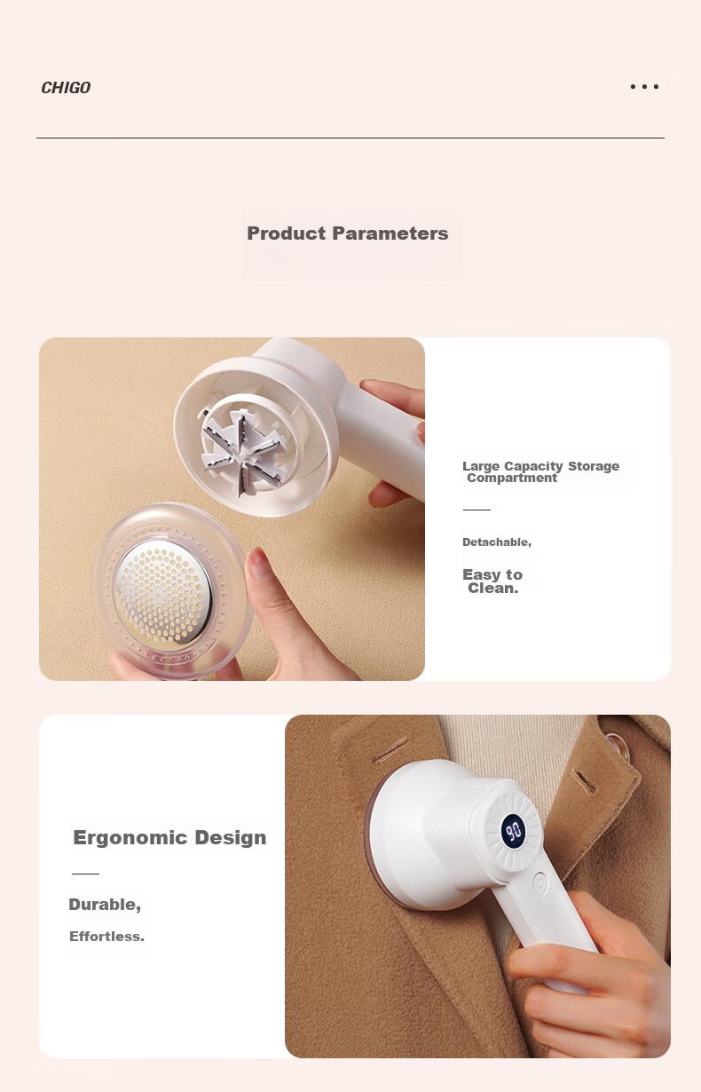 CHIGO Best-Selling 80,000+ Lint Roller, Sweater Shaver, Clothing Ball Remover, Hair Removal Tool, Shaver, Defuzzing Device, M108 Lint Removal Tool 15