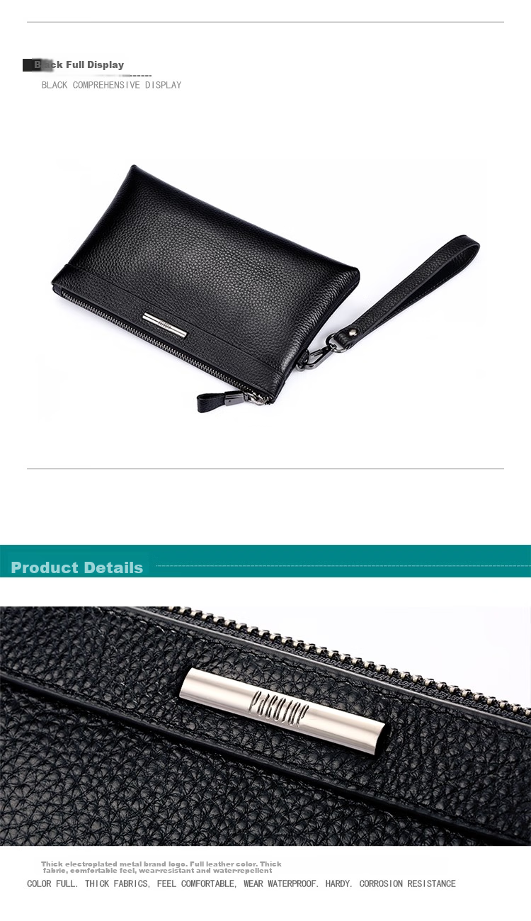 Pabojoe Men's Handbag, Top-Layer Cowhide, Soft Clutch, Casual Multifunctional Handheld Bag, Envelope Bag, Gift for Me 12