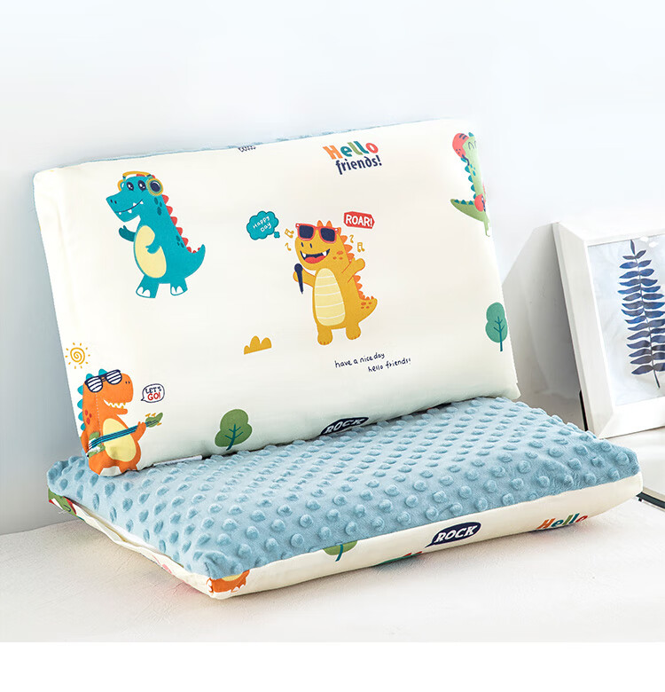 9I9 Children's Pillow, Pure Cotton Pillowcase, Kindergarten Bean Pillow, Removable And Washable, Baby Double-Sided Pillow, A92 Dinosaur, 50cm 14