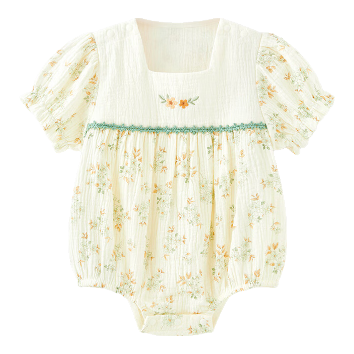 Wismorni Baby Girl Short-Sleeve Bodysuit, Summer Thin Style, Infant Cute Clothing, Romper, Summer Outfit