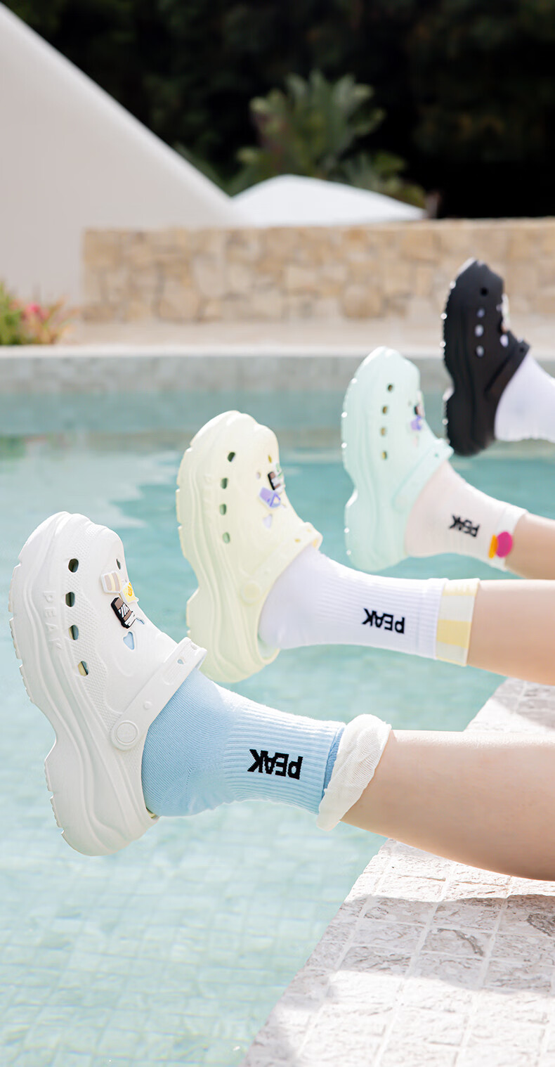 PEAK Elevated Perforated Shoes for Women, Summer Student Versatile Trendy Fashion Soft-Soled Comfortable Sandals ET52102L 15