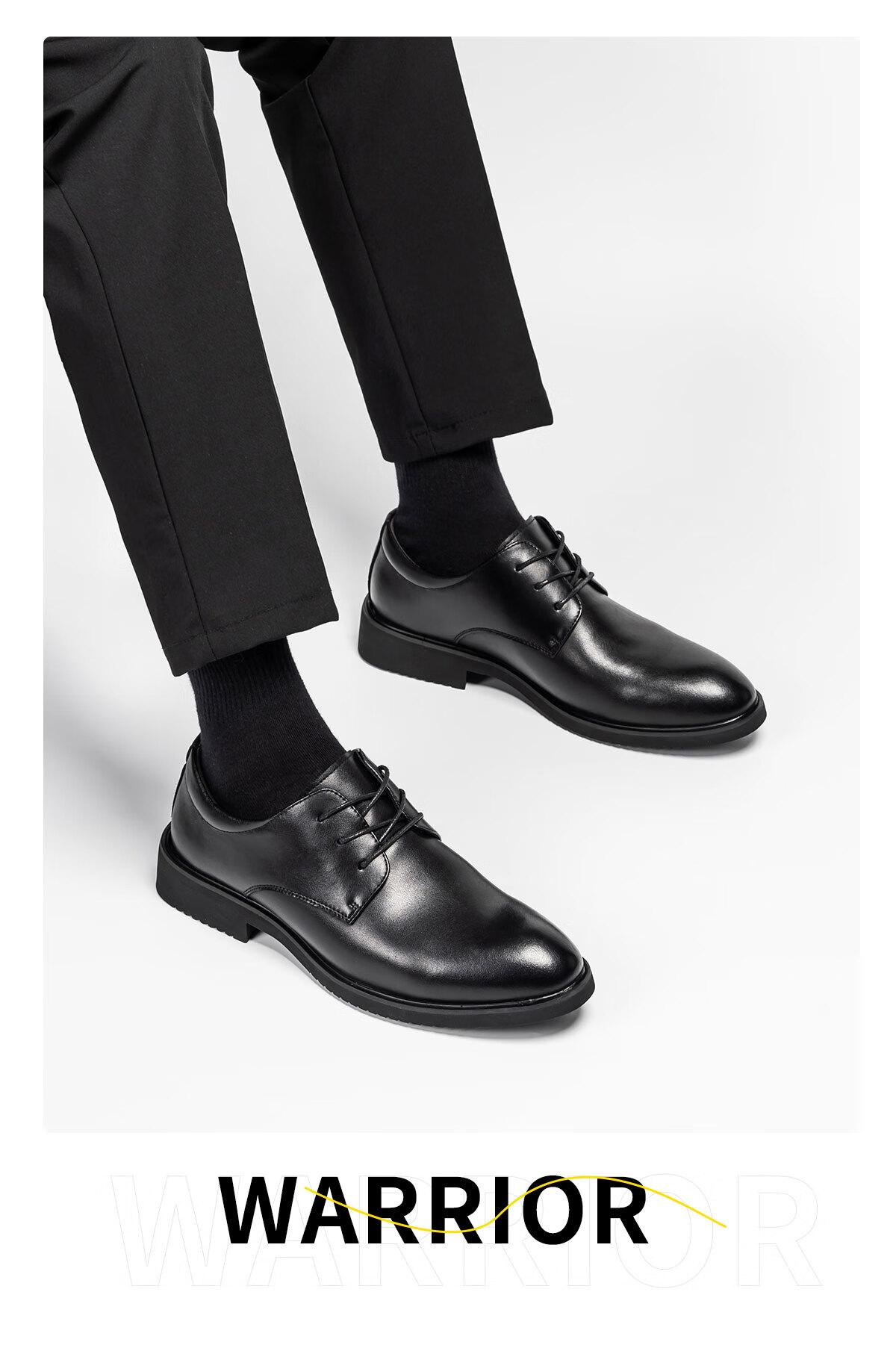 Huili Leather Shoes for Men, Business Casual Shoes, Fashionable Versatile Wedding Groom Formal Derby Shoes, Black (Height-Increasing), Size 38 9