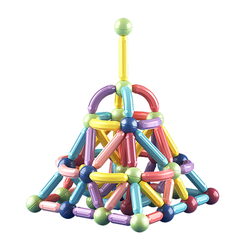 Xingyayoupin Magnetic Rod Children's Magnet Toy, Large Particle Magnetic Building Blocks, Birthday Gift for Boys And Girls Aged 1-3 Years Old
