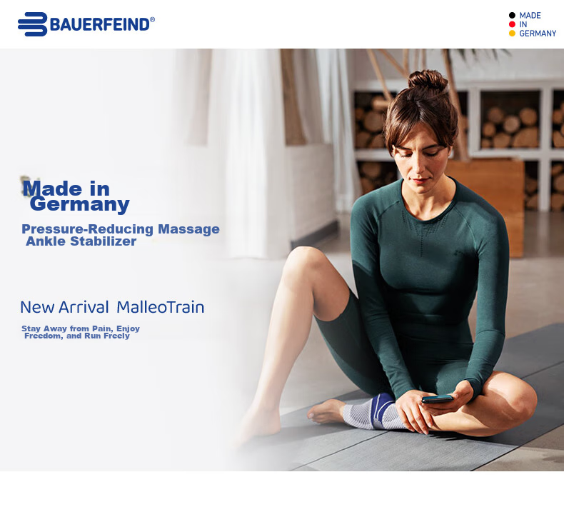 BAUERFEIND Ankle Brace, MalleoTrain, Titanium Gray, Left Foot, Size 2, Single Piece 1