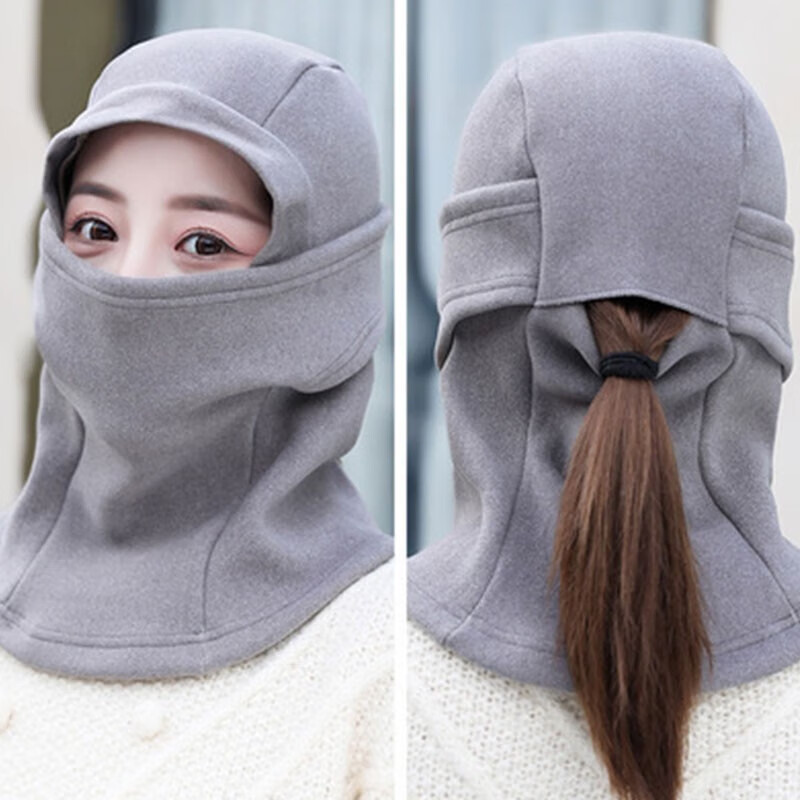 BWNK Windproof Hat for Women, Winter Outdoor Cycling Cap with Fleece Lining, Thickened Cold-Proof Warm Hat for Men, Northeast Skiing Hat, Winter Cap, Khaki