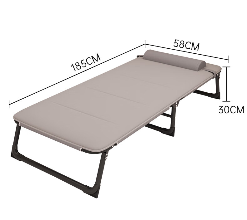 DSRAWMYT Folding Bed Office Nap Recliner Nap Bed Care Bed Simple Military Cot with Breathable Cotton Mat Single Bed 6