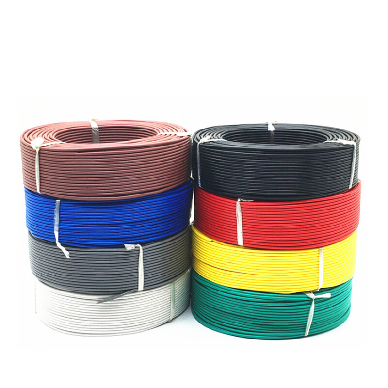 Qifan Electrical Wire And Cable, BV0.5 Square National Standard Home Wiring Copper Core Single-Core Single-Strand Hard Wire, Dual Color, 100 Meters