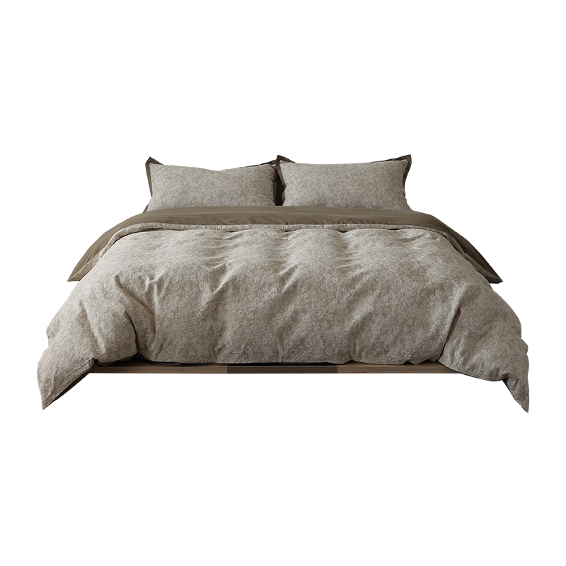 Inward Weaving Three-Layer Gauze 100% Cotton Yarn-Dyed Jacquard Bedding Set Pure Cotton Vintage Washed Cotton Bed Linen Home Collection Wild Garden 1.5m Bed Sheet Version