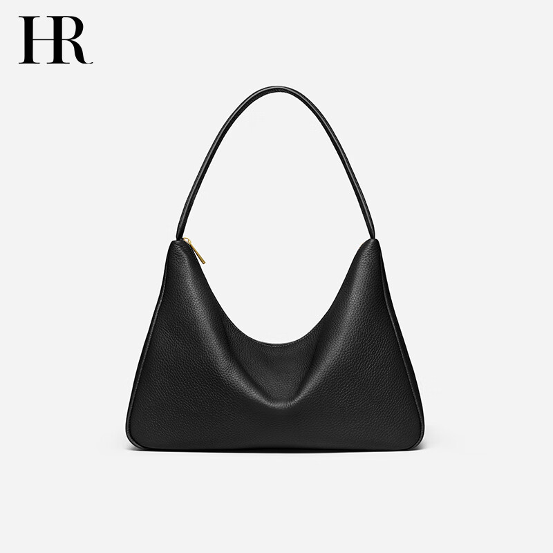 HR Women's Handbag, Top-Grain Leather Underarm Bag, Tote Bag, Large Capacity, Simple Shoulder Bag, Women's Birthday Gift