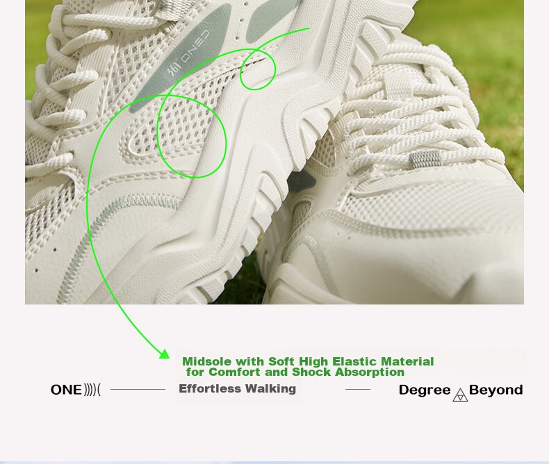 361° Women's Sports Shoes, Spring And Summer Mesh Thick-Soled Heightening Casual Commuter Dad Running Shoes for Women, 682426763F-1 16